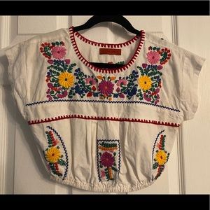 Signature 8 Embroidered Crop Top